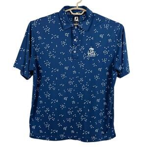 Footjoy FJ Men Polo Golf Shirt Size XL PGA Harding Park 2020 Birds Preppy Blue